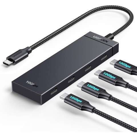 USB-концентратор UGREEN USB-C to 4xUSB-C HUB Black (CM806)