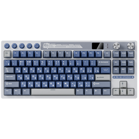Клавиатура Royal Kludge M87 Ocean Blue (Beige Switch)_0