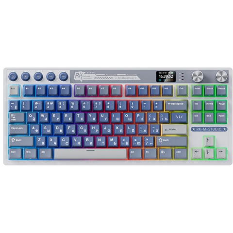 Клавиатура Royal Kludge M87 Ocean Blue (Beige Switch)