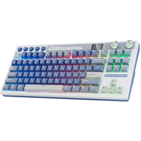 Клавиатура Royal Kludge M87 Ocean Blue (Beige Switch)_1