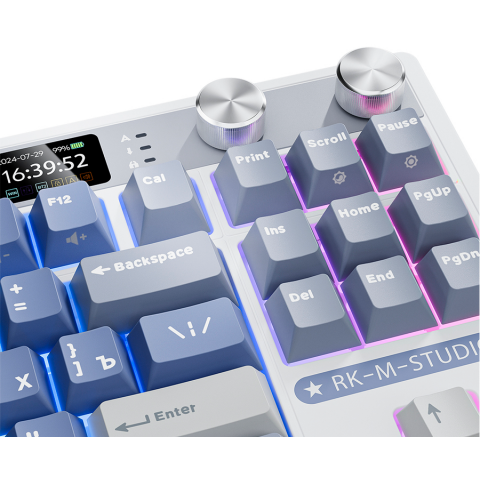 Клавиатура Royal Kludge M87 Ocean Blue (Cream Switch)_4