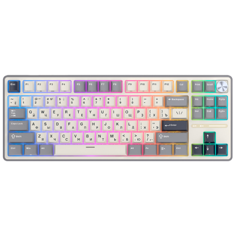 Клавиатура Royal Kludge R87 Pro Half Grey (Cream Switch)