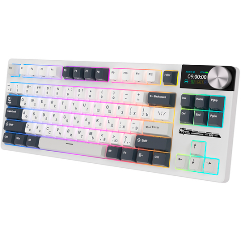 Клавиатура Royal Kludge S85 White Night (Beige Switch)_1