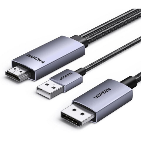 Кабель DisplayPort (M) - HDMI (M), 2м, UGREEN HD169
