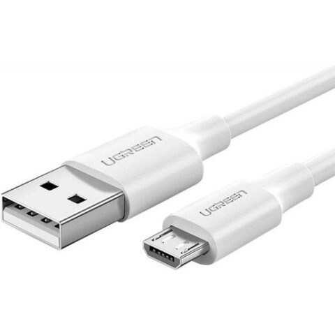 Кабель USB A (M) - microUSB B (M), 1.5м, UGREEN US289 White