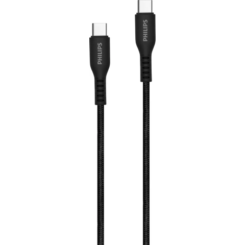Кабель USB Type-C - USB Type-C, 1.2м, Philips DLC8701 Black