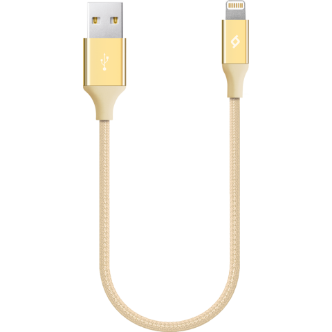 Кабель USB - Lightning, 0.3м, ttec 2DK28A Gold