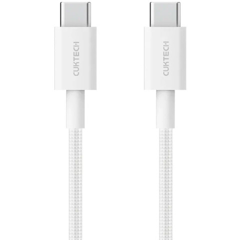 Кабель USB Type-C - USB Type-C, 1.5м, CUKTECH CTC315P White