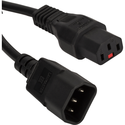 Кабель питания IEC-320-C13 - IEC-320-C14, 5м, Lanmaster LAN-PP13L/14-5.0-BK