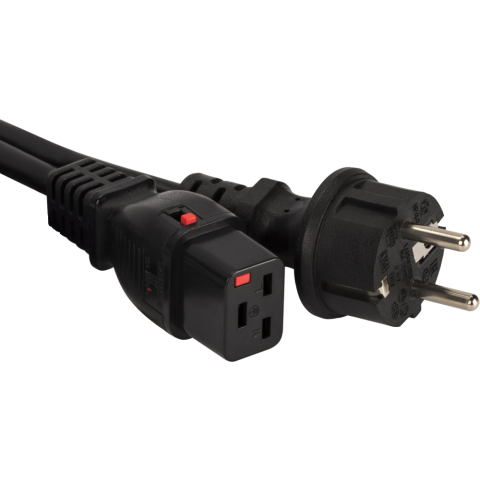 Кабель питания Schuko - IEC-320-C19, 5м, Lanmaster LAN-PP19L/SH-5.0-BK