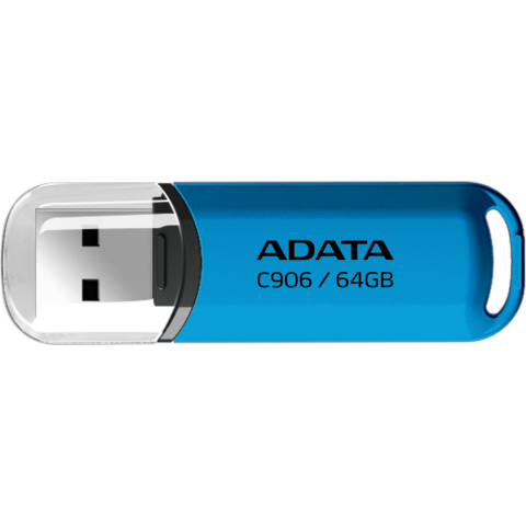 USB Flash накопитель 64Gb ADATA C906 Blue