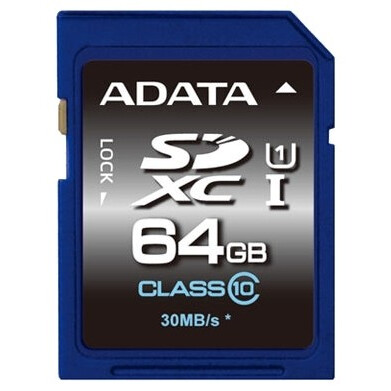 Карта памяти 64Gb SD ADATA Premier (ASDX64GUICL10-R)