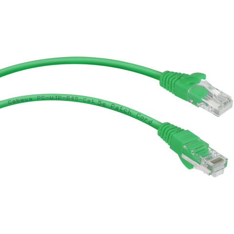 Патч-корд Cabeus PC-UTP-RJ45-Cat.5e-2m-GN, 2м