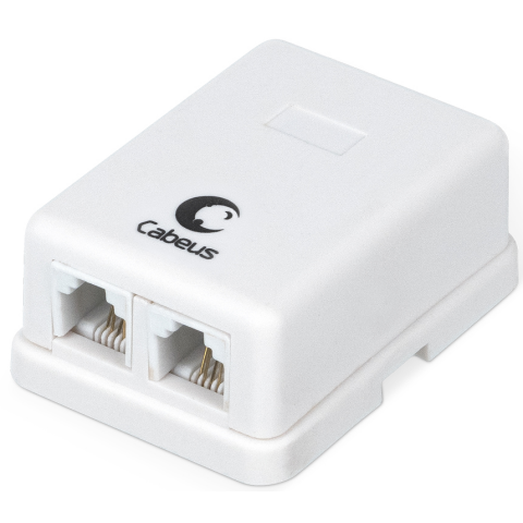 Розетка RJ-12 Cabeus WS-6P4C-TEL-2