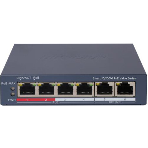 Коммутатор (свитч) Hikvision DS-3E1106P-EI/M