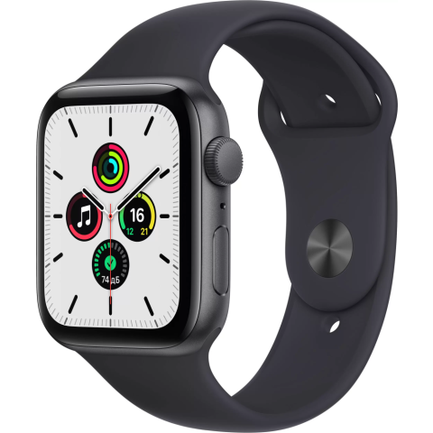 Умные часы Apple Watch SE 44mm Space Grey/Midnight (MKQ63ZP/A)
