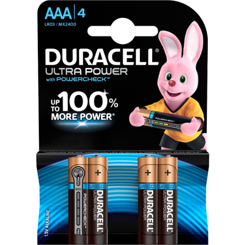 Батарейка Duracell Ultra (AAA, Alkaline, 4 шт)