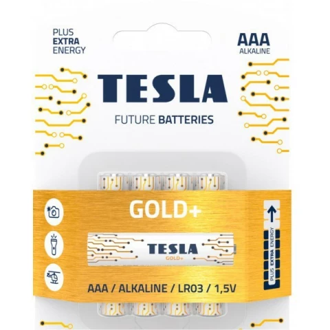 Батарейка TESLA Gold+ (AAA, 4 шт)