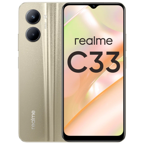 Смартфон Realme C33 4/64Gb Sandy Gold