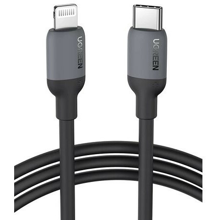 Кабель USB Type-C - Lightning, 1м, UGREEN US387 Black