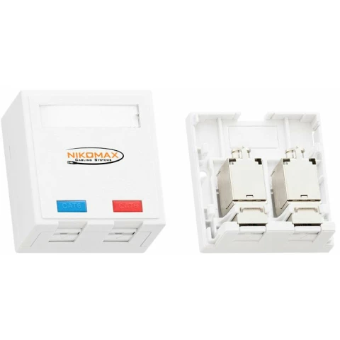 Розетка RJ-45 NIKOMAX NMC-WO2SE2-WT
