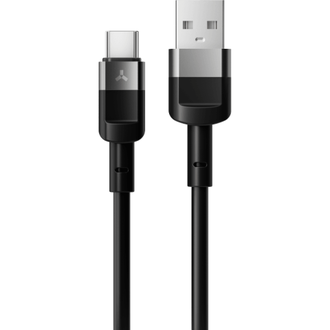 Кабель USB - USB Type-C, 1м, Accesstyle AC50-T100 Black