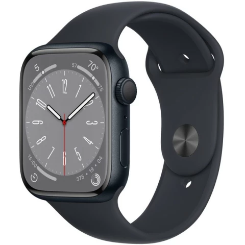 Умные часы Apple Watch Series 8 45mm Midnight Aluminum Case with Midnight Sport Band S/M (MNUJ3LL/A)