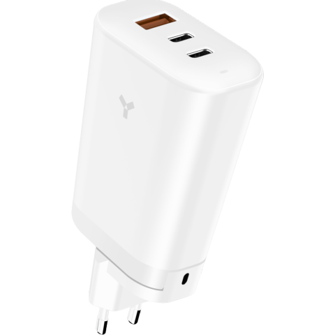 Сетевое зарядное устройство Accesstyle Cosmic GaN 65W2CA Travel White