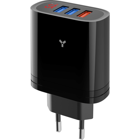Сетевое зарядное устройство Accesstyle Topaz 30W3A Black