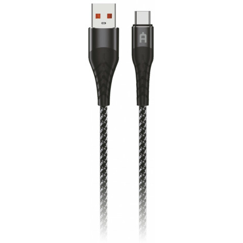 Кабель USB - USB Type-C, 1м, AlterAcs FT01-AC Dark Grey
