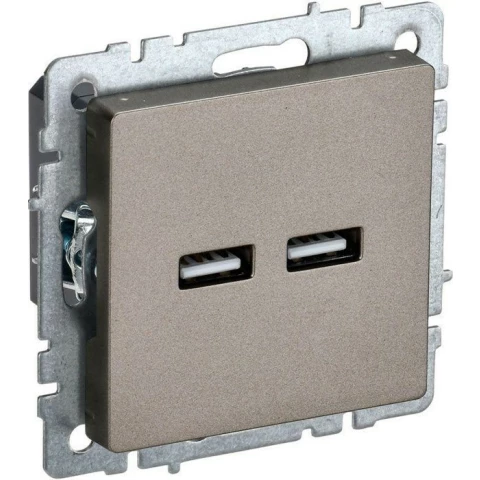 Розетка USB IEK BRITE BR-U21-D31-K37