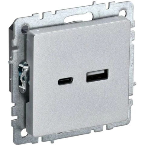 Розетка USB IEK BRITE BR-U22-018-K47