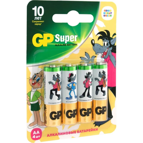 Батарейка GP 15A Alkaline (AA, 4 шт) (15ASMF-2CR4)