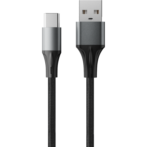 Кабель USB - USB Type-C, 1м, Accesstyle AC30-F100M Black