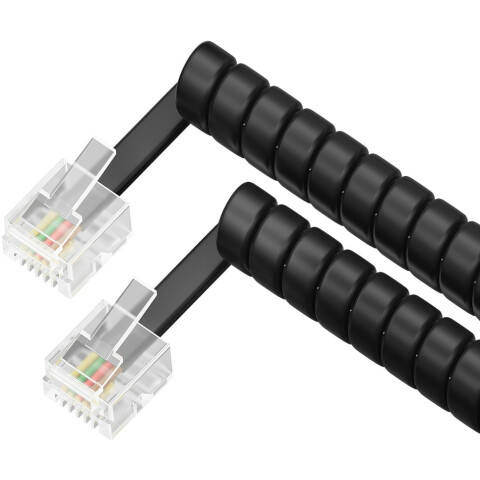 Кабель телефонный 6p4c, 7м, Greenconnect GCR-TP6P4C-TW-7.0m