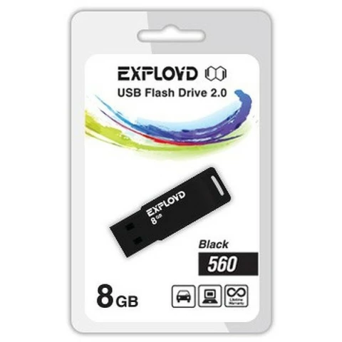 USB Flash накопитель 8Gb Exployd 560 Black