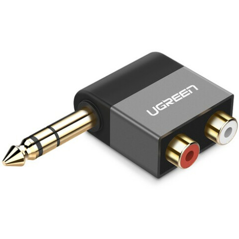 Переходник 2xRCA (F) - 6.3 Jack (M), UGREEN AV147