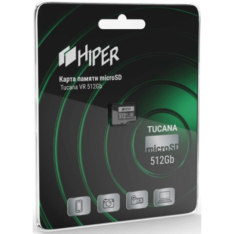 Карта памяти 512Gb MicroSD HIPER Tucana VR (HI-MSD512GU3V30)