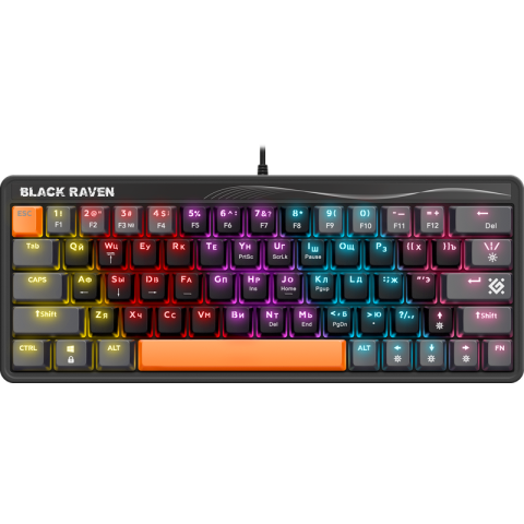 Клавиатура Defender Black Raven GK-417 Black