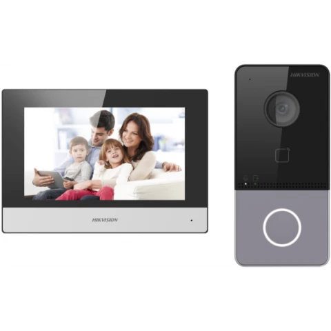 Комплект видеодомофонии Hikvision DS-KIS603-P(C)