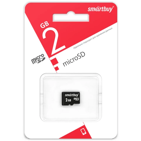 Карта памяти 2Gb MicroSD SmartBuy (SB2GBSD-00)