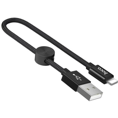 Кабель USB - Lightning, 0.25м, HOCO X35 Black (HC-07413)