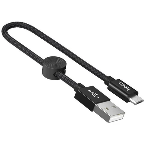 Кабель USB - microUSB, 0.25м, HOCO X35 Black (HC-07437)