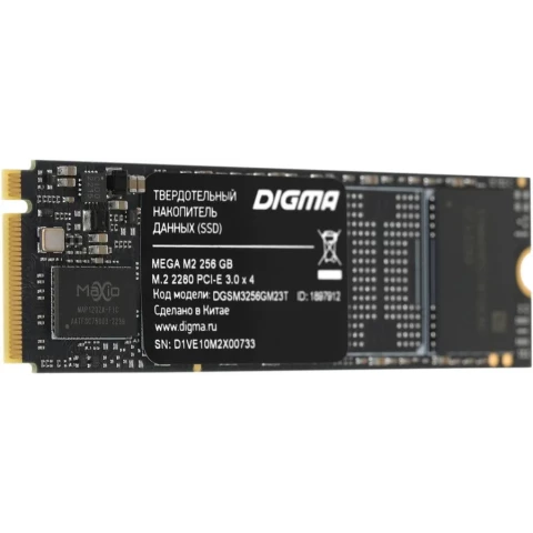 Накопитель SSD 256Gb Digma Mega M2 (DGSM3256GM23T)