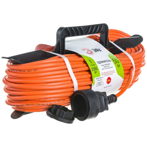 Силовой удлинитель ЭРА UFx-1-2x1.5-50m-IP44