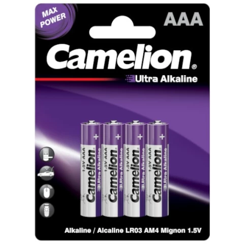 Батарейка Camelion Ultra LR03-BP4UT (AAA, Alkaline, 4 шт)