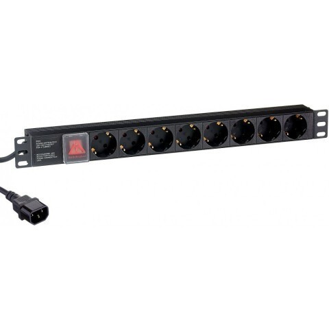 Блок розеток Exegate PDU-19H806 Al-8S-C14-3-SW