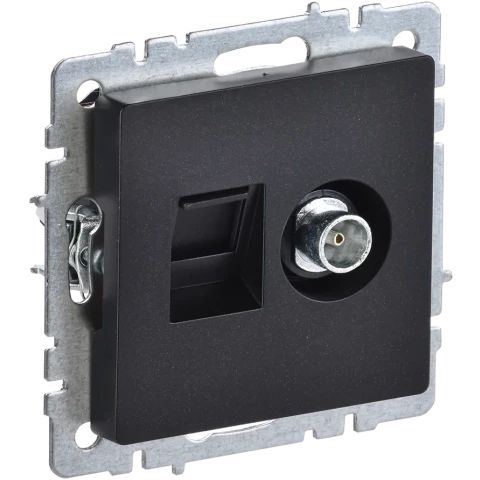 Розетка RJ-45/ТВ IEK BR-AK20-1-K02