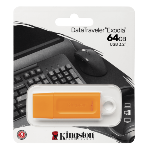 USB Flash накопитель 64Gb Kingston DataTraveler Exodia Orange (KC-U2G64-7GO)