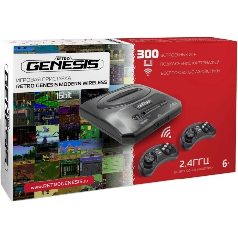Игровая консоль SEGA Retro Genesis Modern Wireless (300 встроенных игр)